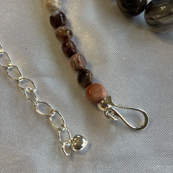 Jay King Mine Finds Petrified Wood Beaded Necklace - Picture 4 of 6